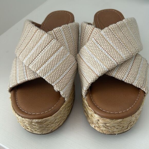 Straw Wedge Sandals - Picture 2 of 6